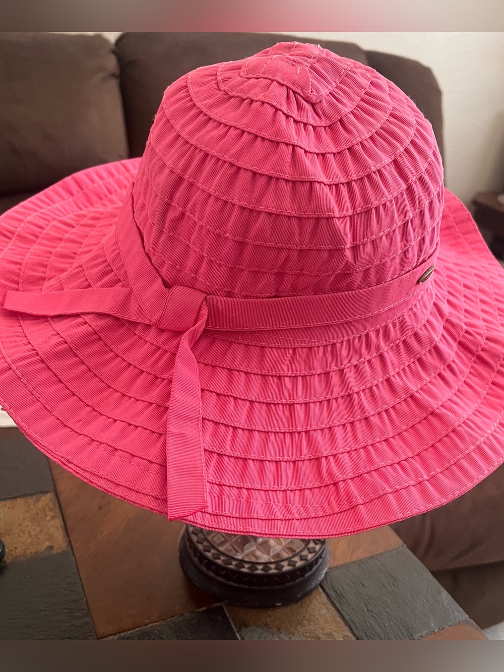 Scala Pink Wide Brim Sun Hat